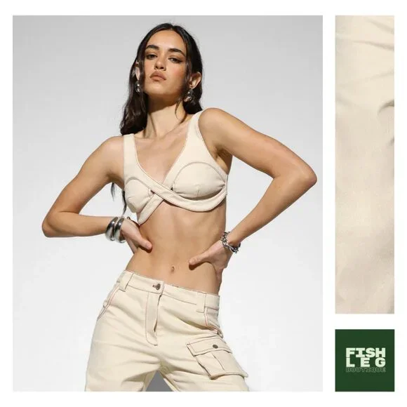 *NWT* By.Dyln | "Nova" Crop Top/Bra - Sz S /Bone - Picture 1 of 9